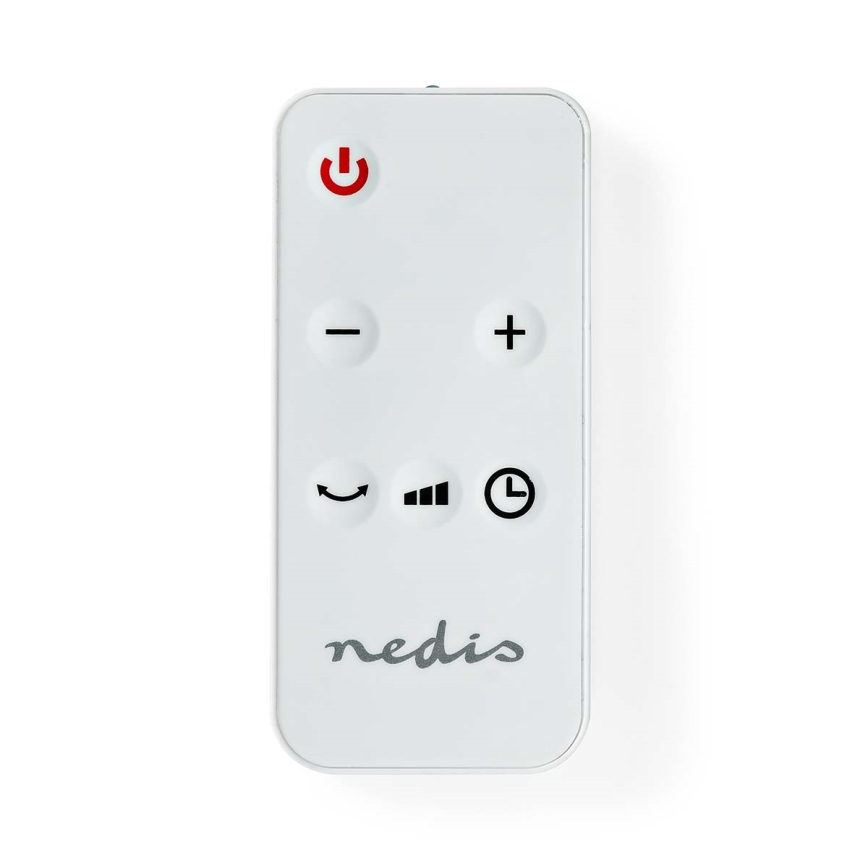 Nedis HTFA20WT - Fläkt med keramiskt värmeelement 1400/2000W/230V + fjärrkontroll