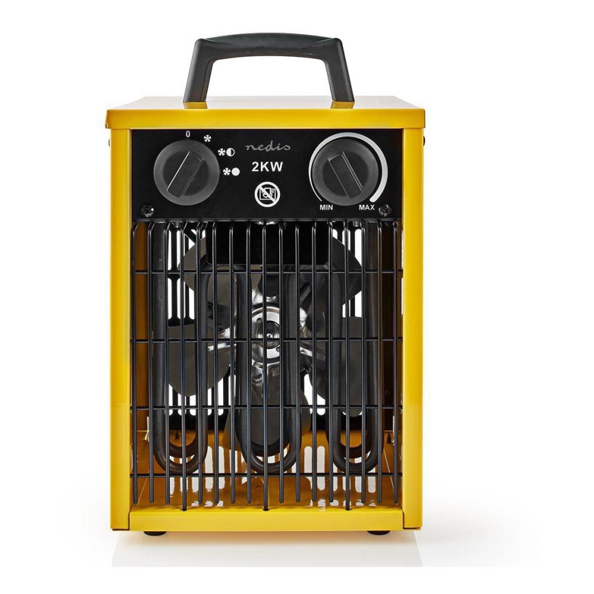 Nedis HTIF10FYW − Durable fläkt med heating element 1000-2000W/230V IP24