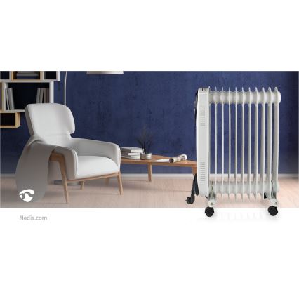 Portable oil heater with 11 ribs 1000/1500/2500W/230V