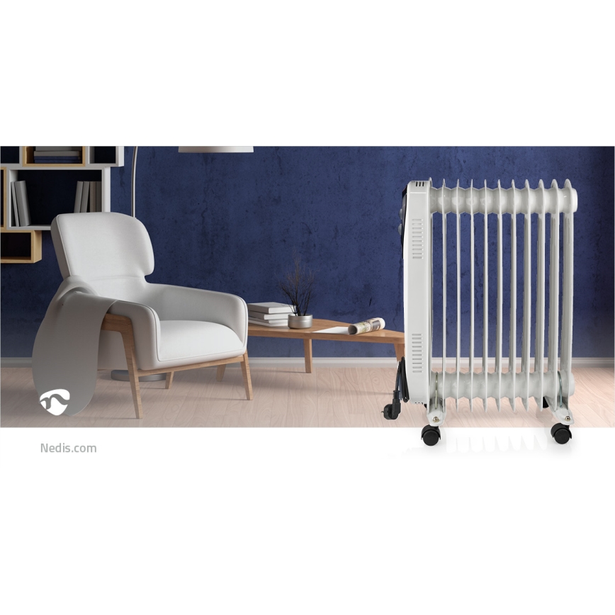 Portable oil heater with 11 ribs 1000/1500/2500W/230V
