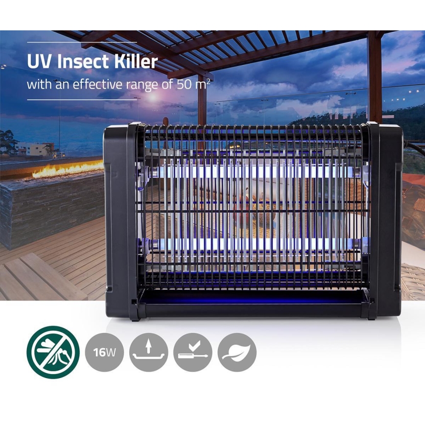 Elektrisk insektsfälla UV-A/2x8W/230V 50 m²