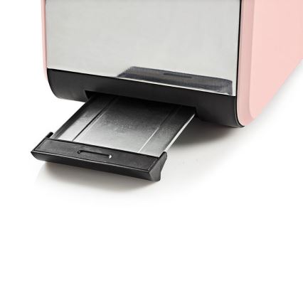 Nedis KABT510EPK − Brödrost med två skivor 900W/230V rosa