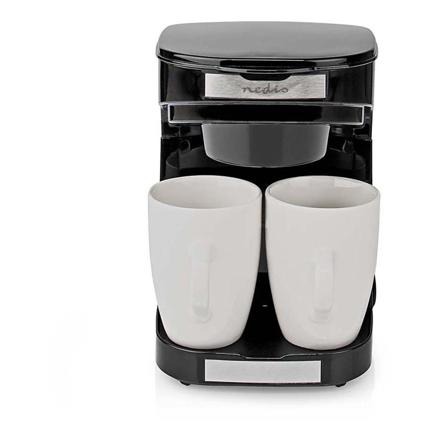 Nedis KACM140EBK - Kaffekokare för två koppar 450W/230V 0,25 l