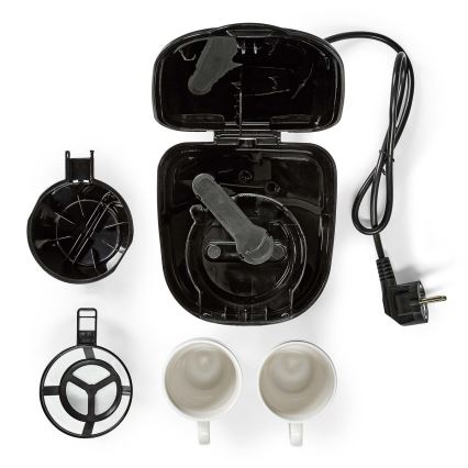 Nedis KACM140EBK - Kaffekokare för två koppar 450W/230V 0,25 l