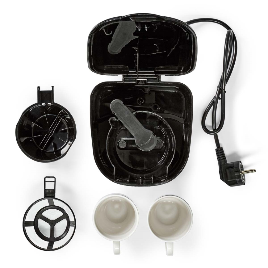 Nedis KACM140EBK - Kaffekokare för två koppar 450W/230V 0,25 l