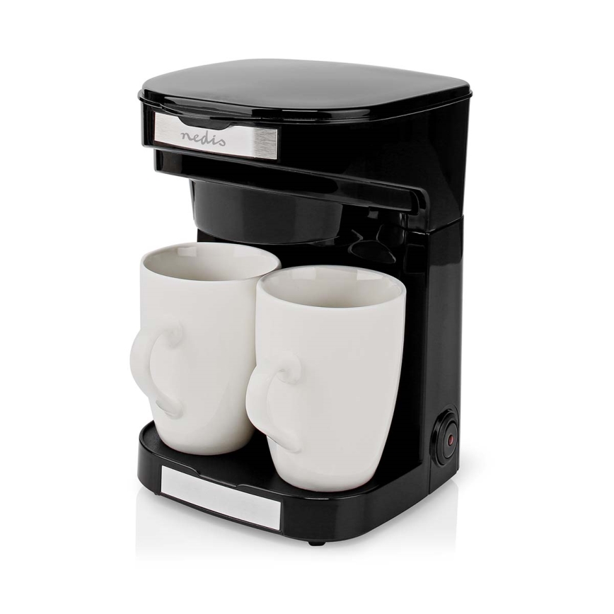 Nedis KACM140EBK - Kaffekokare för två koppar 450W/230V 0,25 l