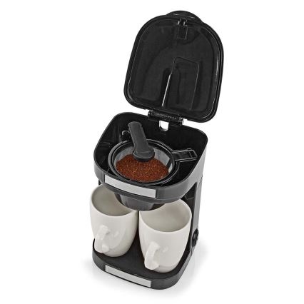 Nedis KACM140EBK - Kaffekokare för två koppar 450W/230V 0,25 l