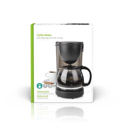 Dropp kaffebryggare 1,25 l med temperaturhållningsfunktion