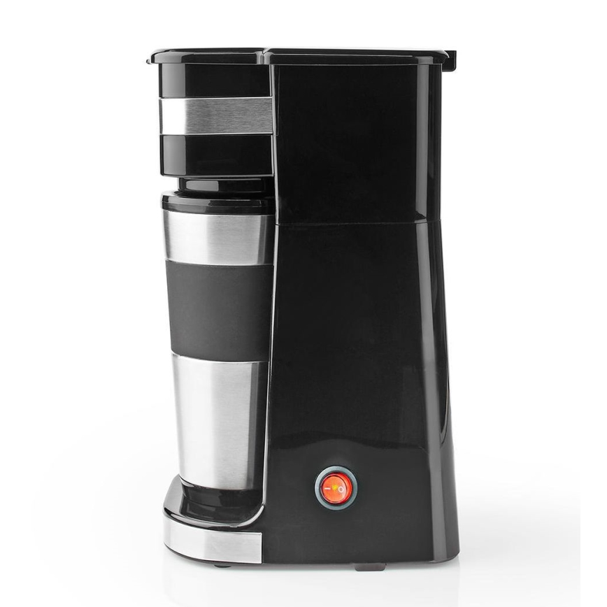 Kaffemaskin för en kopp 0,4 l med travel mugg