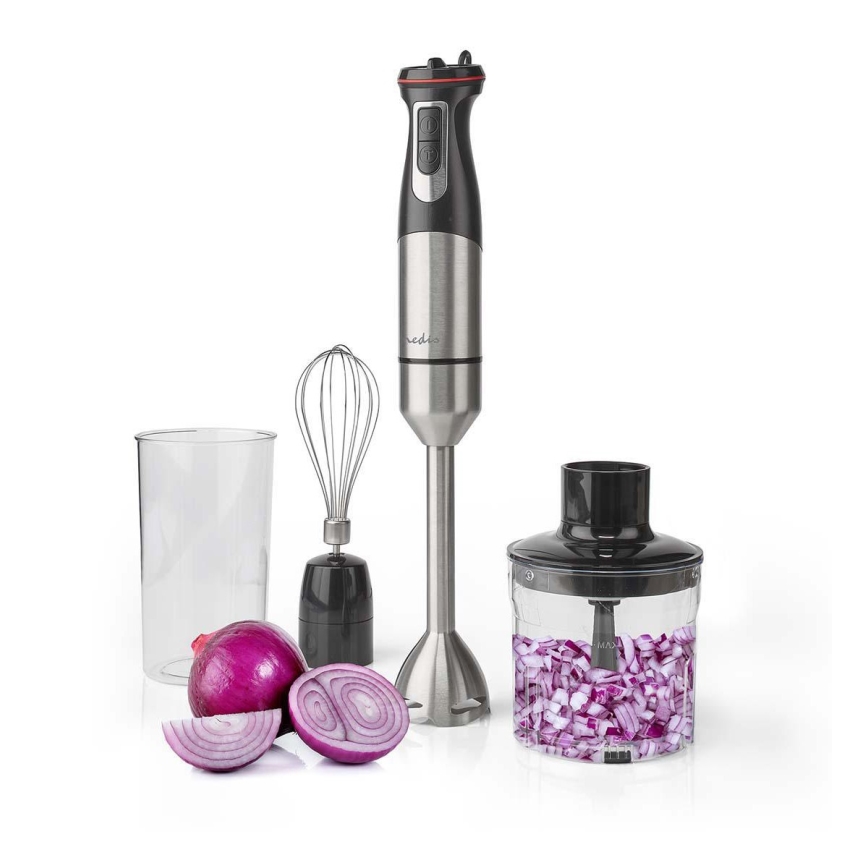 Nedis KAHB400CAL - Handmixer 4in1 800W/230V rostfritt stål