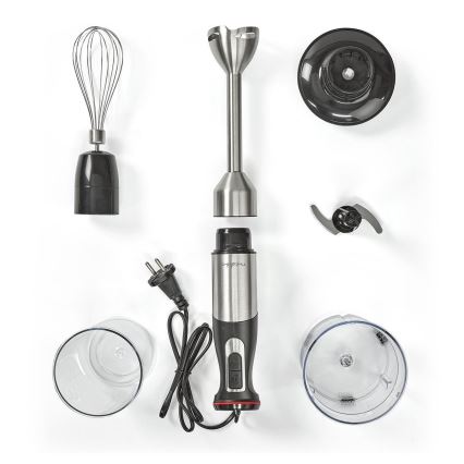 Nedis KAHB400CAL - Handmixer 4in1 800W/230V rostfritt stål