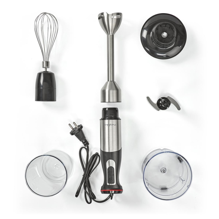 Nedis KAHB400CAL - Handmixer 4in1 800W/230V rostfritt stål
