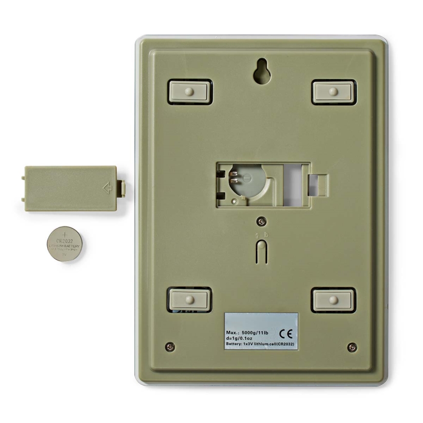 Digital kök scale 1xCR2032 vit