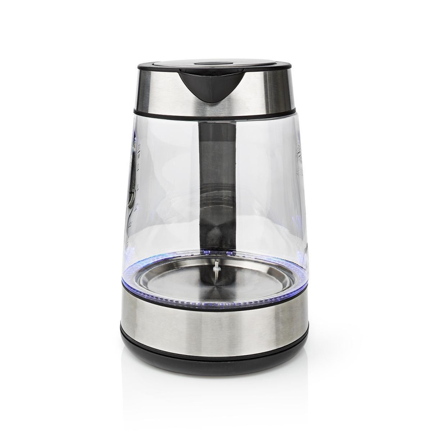 Nedis KAWK320EGS - Vattenkokare 1,7 L 2200W/230V