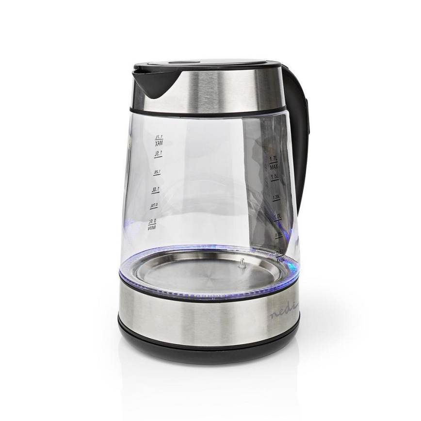 Nedis KAWK320EGS - Vattenkokare 1,7 L 2200W/230V