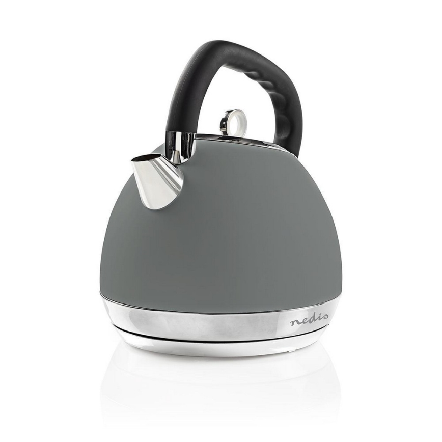 Nedis KAWK520EGY − Vattenkokare 1,8 l 1850-2200W/230V grå