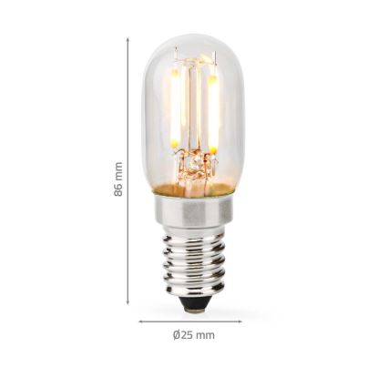 LED Glödlampa för köksfläkt T25 E14/2W/230V 2700K