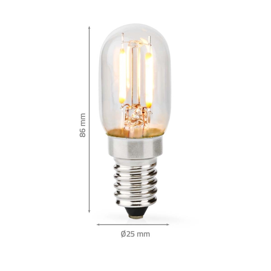 LED Glödlampa för köksfläkt T25 E14/2W/230V 2700K