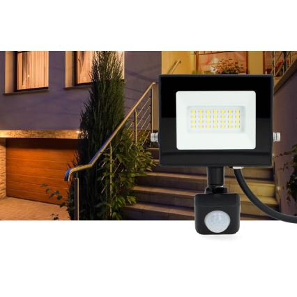 LED strålkastare med sensor LED/20W/230V 4000K IP44