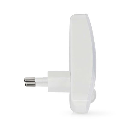 LED navigationslampa med stickkontakt med motion och skymningssensor LED/0,55W/230V vit