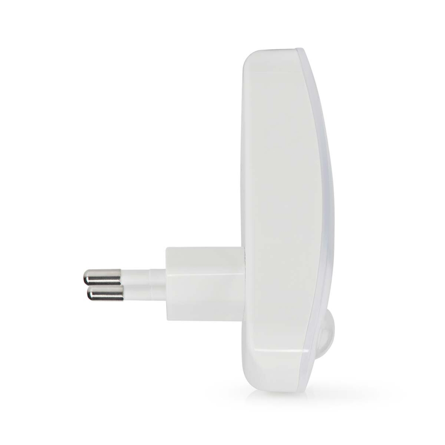 LED navigationslampa med stickkontakt med motion och skymningssensor LED/0,55W/230V vit