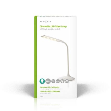 LED Dimbar bordslampa LED/6W/5V 2200 mAh vit