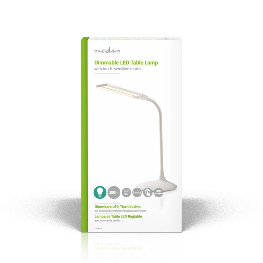 LED Dimbar bordslampa LED/6W/5V 2200 mAh vit