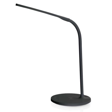 LED Ljusreglerad beröring flexibel bordslampa med 15W trådlös laddning Qi LED/5,5W/230V 2700-6500K svart
