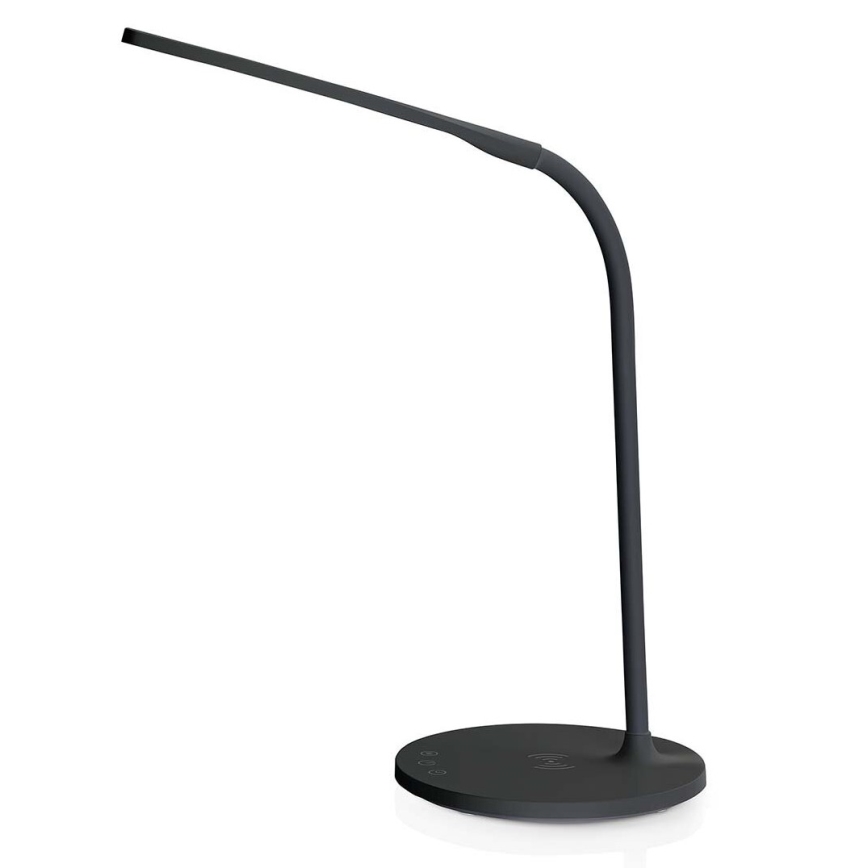 LED Ljusreglerad beröring flexibel bordslampa med 15W trådlös laddning Qi LED/5,5W/230V 2700-6500K svart