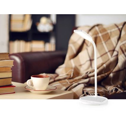 LED Ljusreglerad beröring flexibel bordslampa med 15W trådlös laddning Qi LED/5,5W/230V 2700-6500K vit