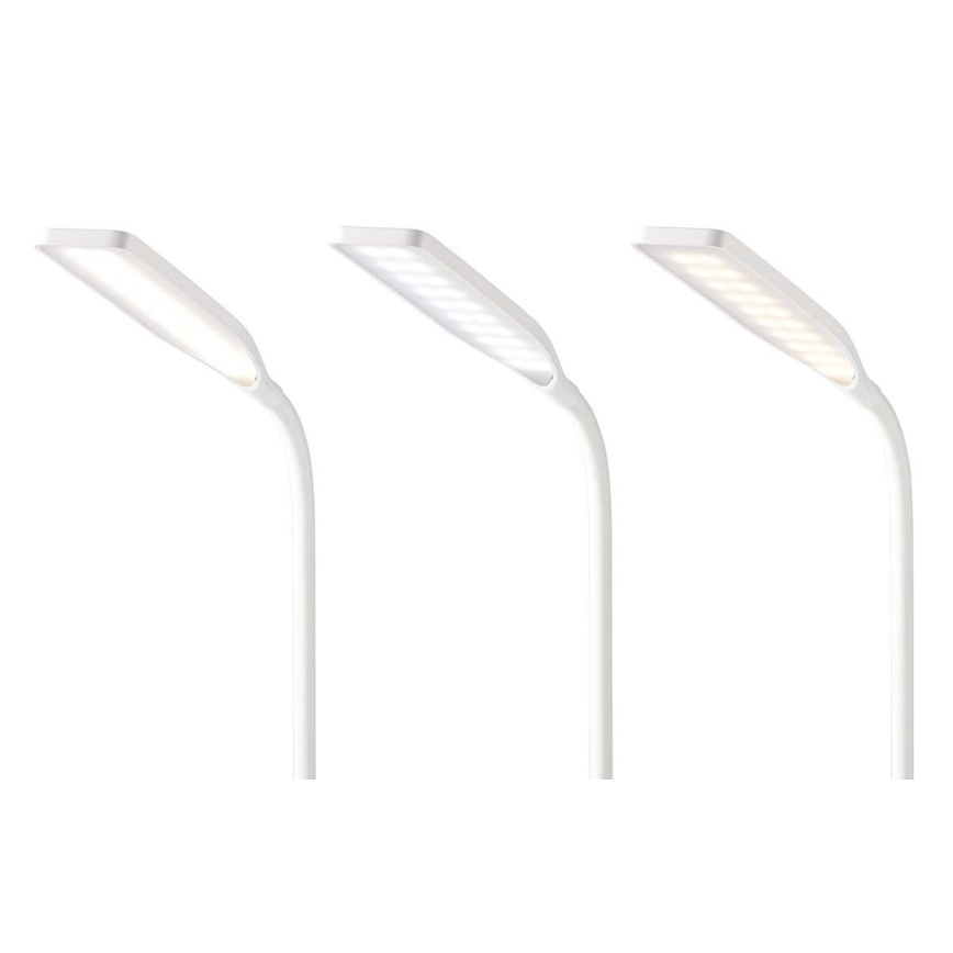 LED Ljusreglerad beröring flexibel bordslampa med 15W trådlös laddning Qi LED/5,5W/230V 2700-6500K vit