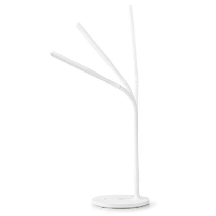 LED Ljusreglerad beröring flexibel bordslampa med 15W trådlös laddning Qi LED/5,5W/230V 2700-6500K vit