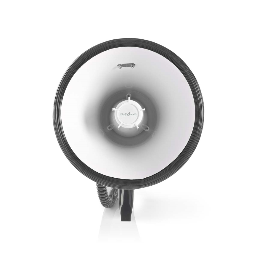 Megafon med extern mikrofon USB 25W/8xC vit/svart