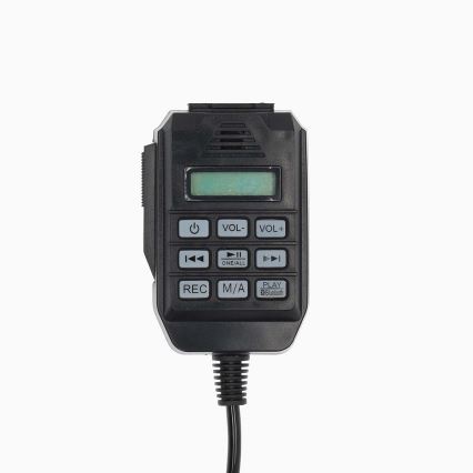 Megafon med extern mikrofon USB 25W/8xC vit/svart