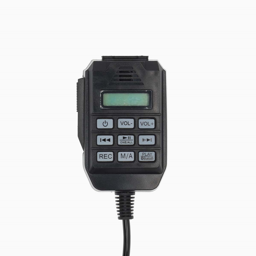 Megafon med extern mikrofon USB 25W/8xC vit/svart