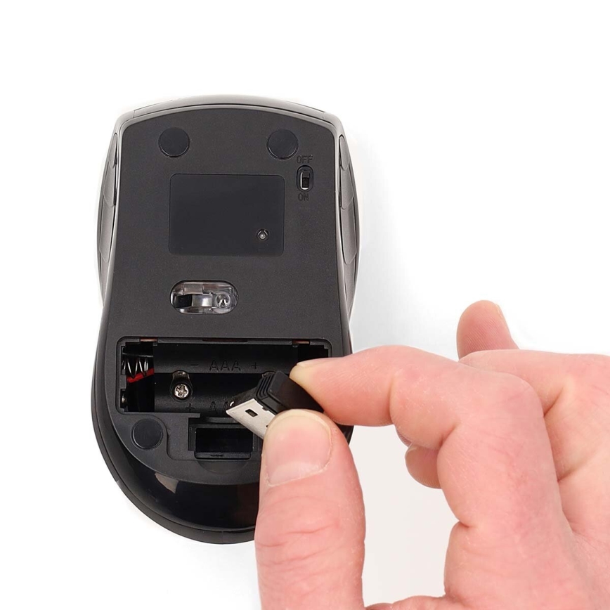 Trådlös mus 800/1200/1600 DPI 2xAAA svart