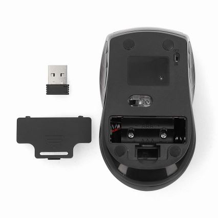 Trådlös mus 800/1200/1600 DPI 2xAAA svart