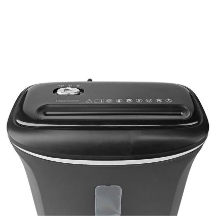 Dokumentförstörare A4 volym 12 l 230V svart