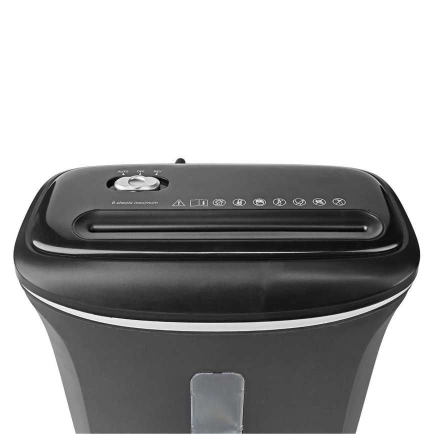 Dokumentförstörare A4 volym 12 l 230V svart