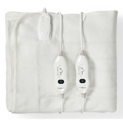 Nedis PEBL110CWT2 - Elektrisk uppvärmd filt för två personer 120W/230V 160x140cm