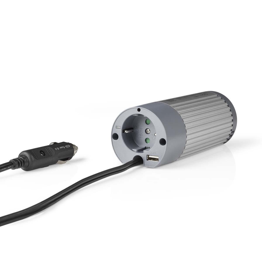 Spänningsomvandlare 100W/12/230V + USB