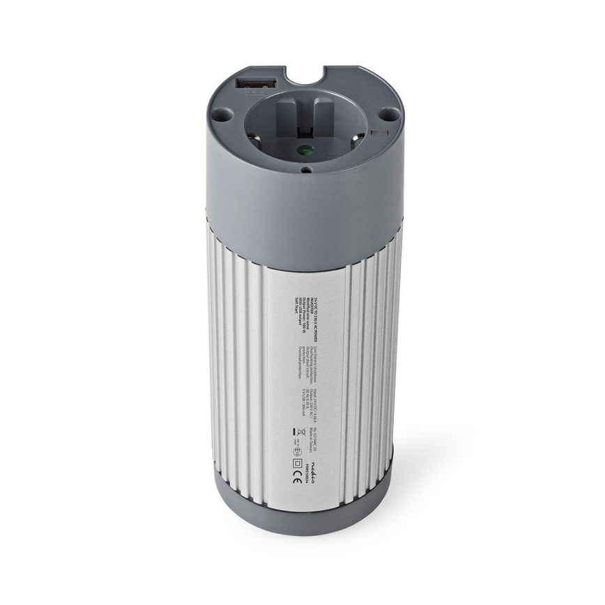 Spänningsomvandlare 100W/24/230V + USB