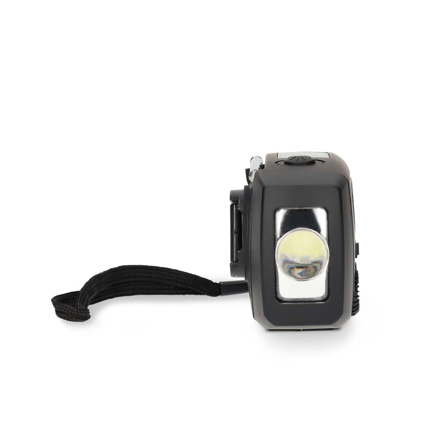 AM/FM-vevradio med solcellspanel och LED-ficklampa, 2000 mAh