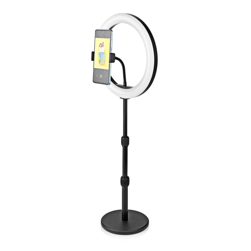 LED Ljusreglerad lampa med en stand and holder för vlogging LED/6W/USB 2700-6700K