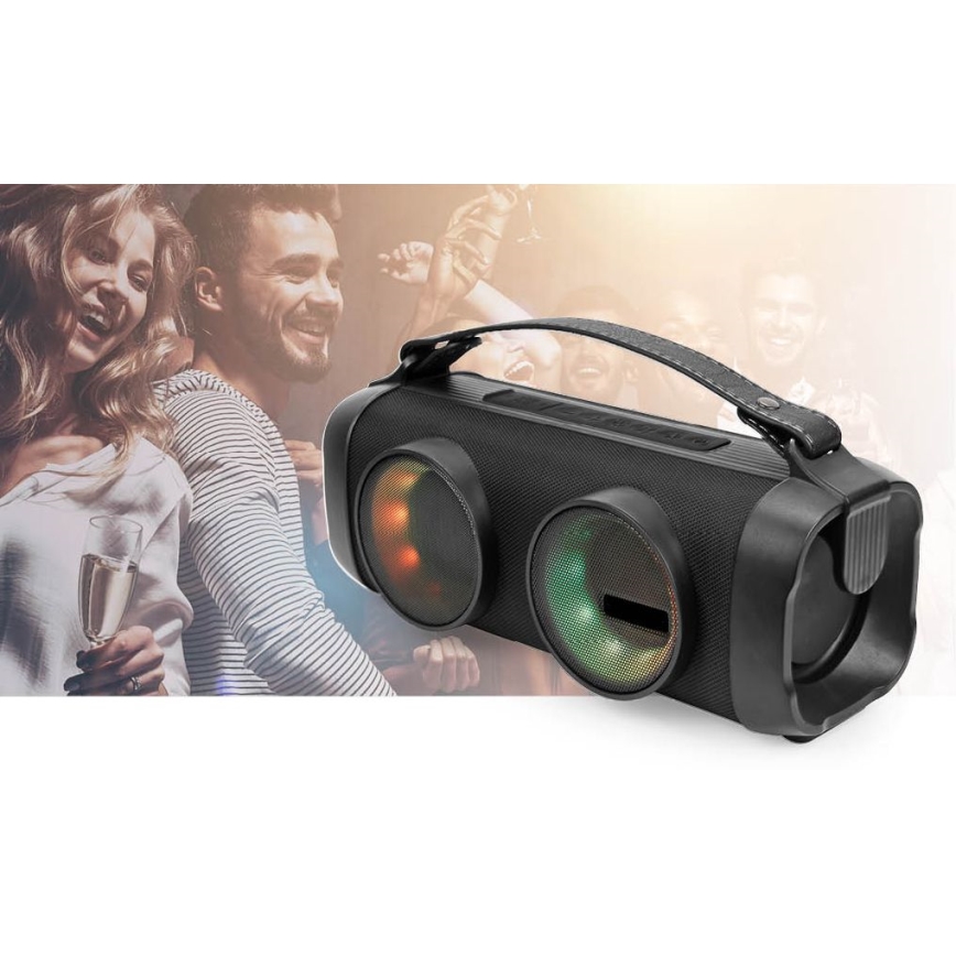 LED RGB uppladdningsbar högtalare 24W/1500 mAh IPX4
