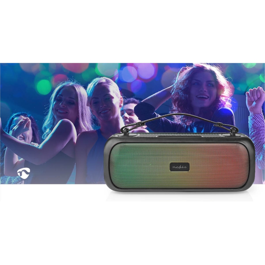 LED RGB uppladdningsbar högtalare 45W/3000 mAh IPX5