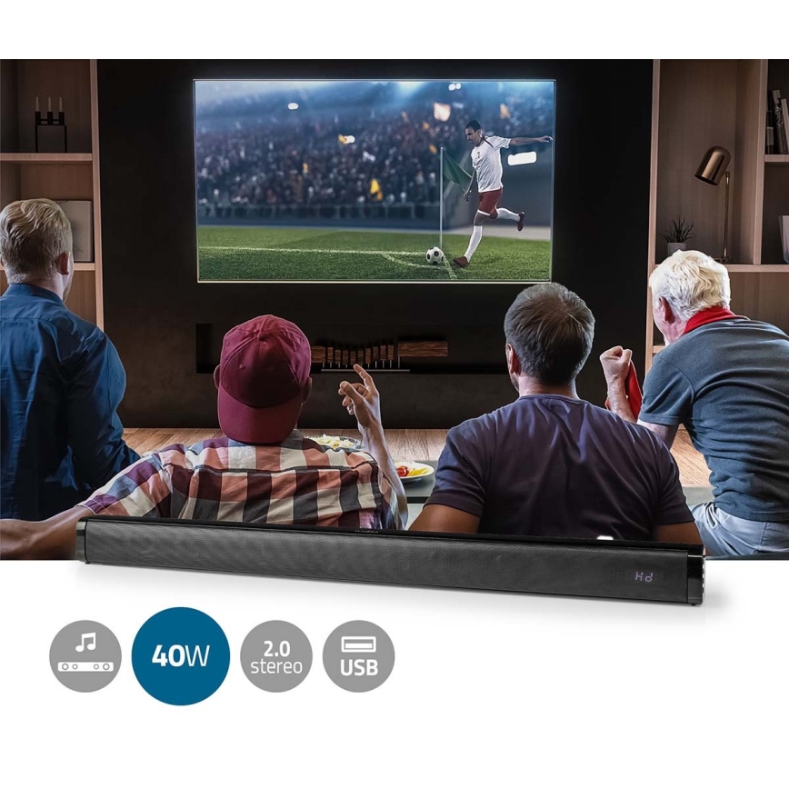 Soundbar 40W/230V + fjärrkontroll