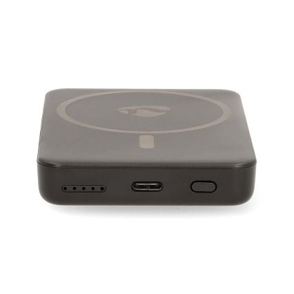 Power bank 2i1 magnetisk med trådlös laddning MagSafe 5000 mAh svart