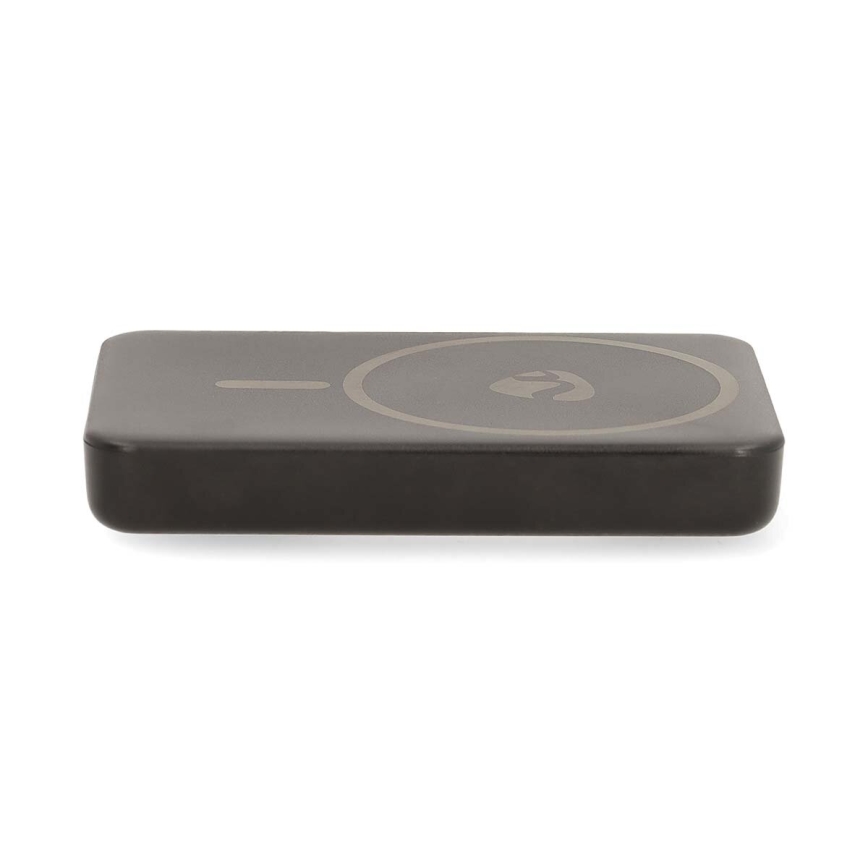 Power bank 2i1 magnetisk med trådlös laddning MagSafe 5000 mAh svart
