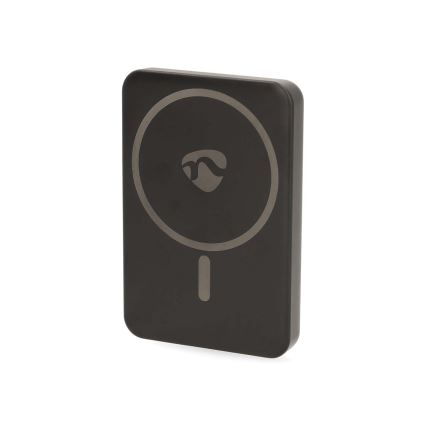 Power bank 2i1 magnetisk med trådlös laddning MagSafe 5000 mAh svart
